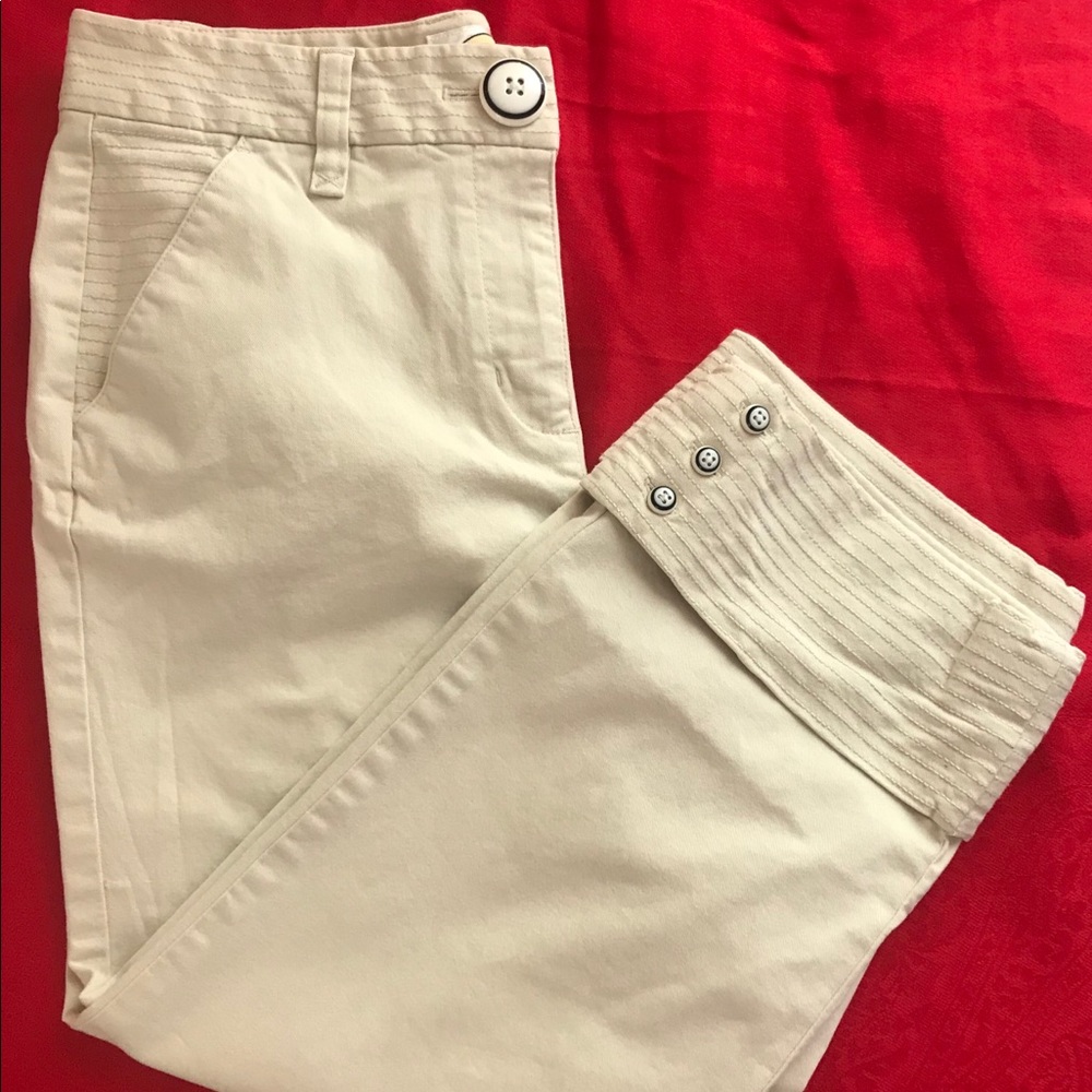 | TALBOTS | Cuffed Capris with matching buttons